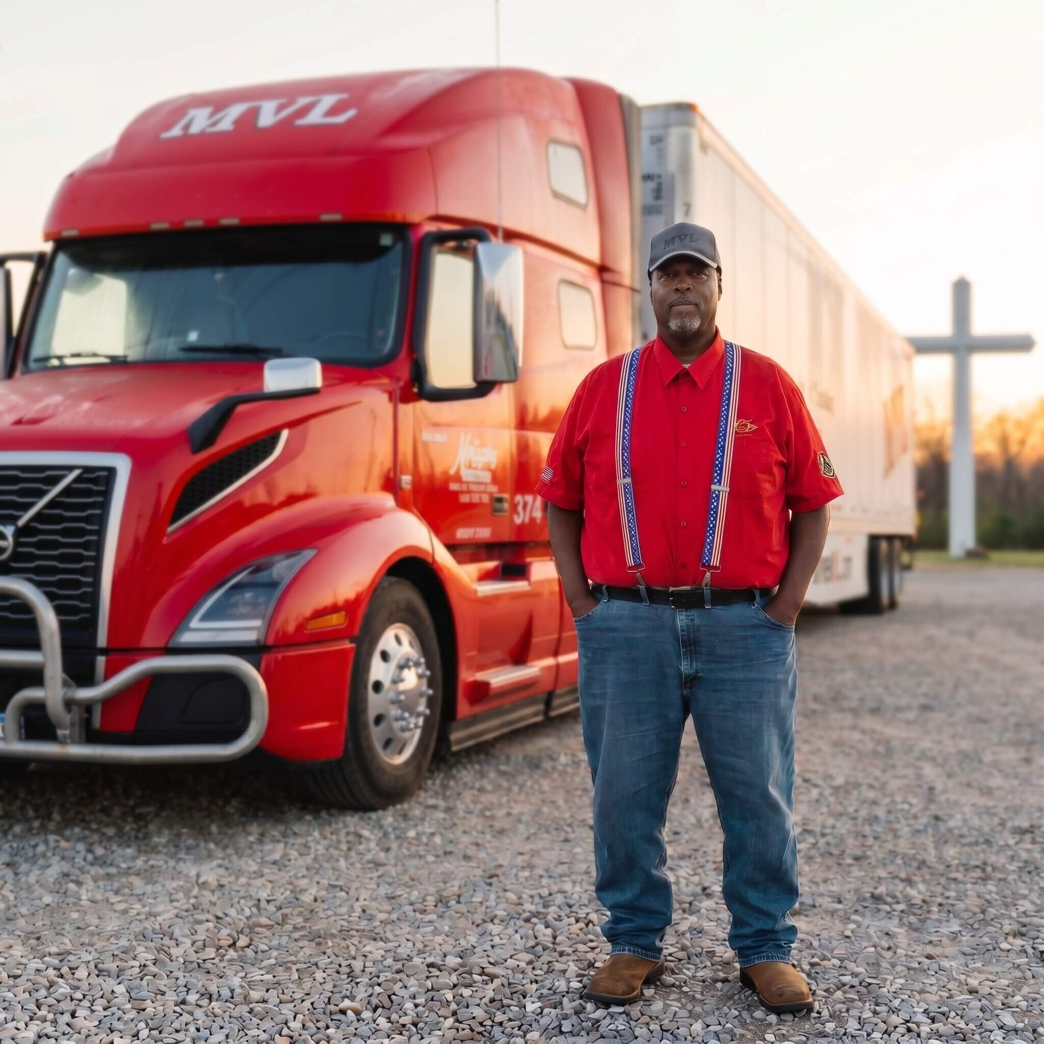 Veteran truck driver portrait